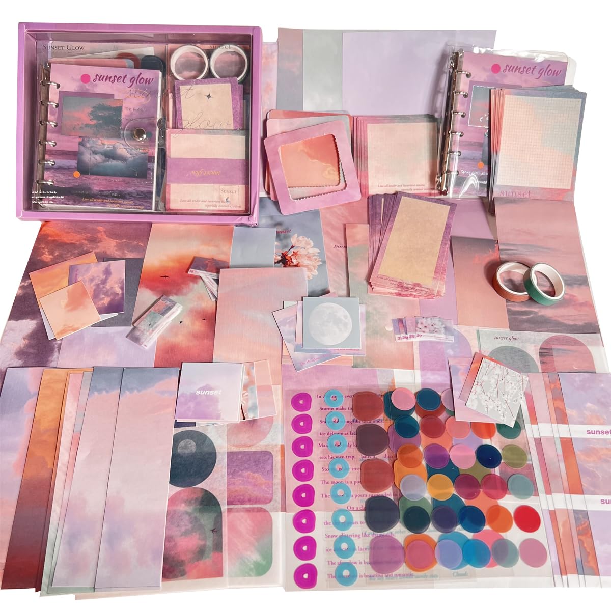 HASTHIP 150Pcs Journal Kit, Journaling Kit Journal Stickers Journal Supplies, Scrapbook Stickers Pack For Art Journaling Bullet Junk Journal Planners,Diy Decoration Paper Craft Kits(Sunset Glow),Pink HASTHIP 150Pcs Journal Kit, Journaling Kit Journal Stickers Journal Supplies, Scrapbook Stickers Pack For Art Journaling Bullet Junk Journal Planners,Diy Decoration Paper Craft Kits(Sunset Glow),Pink